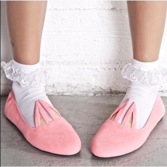 Y.R.U. Pink Bunny Hopper Ballet Flats - Picture 2 of 6